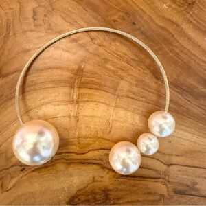 Vintage faux pearl collar necklace